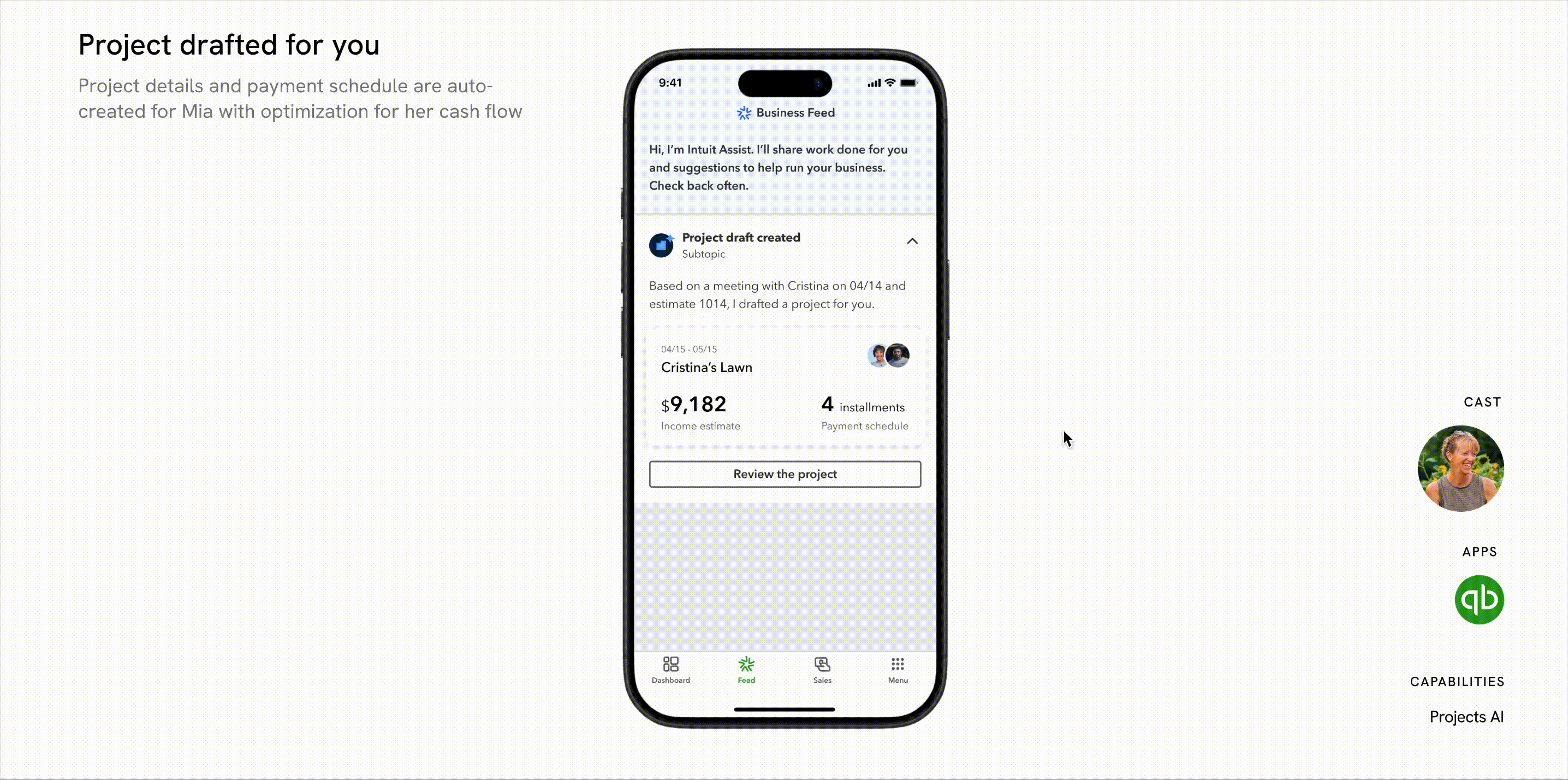 Projects Agent flow — from the vision presentation